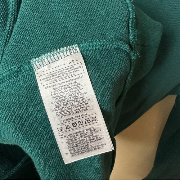 Adidas Originals Crewneck Sweatshirt Trefoil Size L - Green - Picture 2 of 7